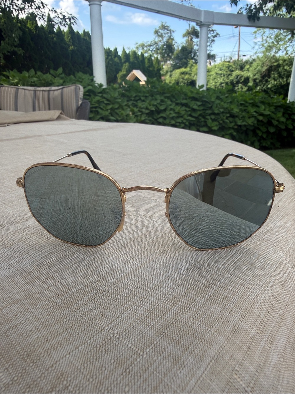 Gold frame Ray Bans